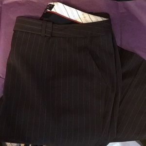 Chocolate brown pin striped dress pants Talbots